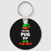 I'm The Pug Elf Family Pajama Christmas Funny Dog  Sleutelhanger (Voorkant)