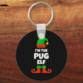I'm The Pug Elf Family Pajama Christmas Funny Dog  Sleutelhanger (Voorkant)