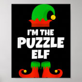 I'm The Puzzle Elf Family Pajama Christmas Funny  Poster (Voorkant)