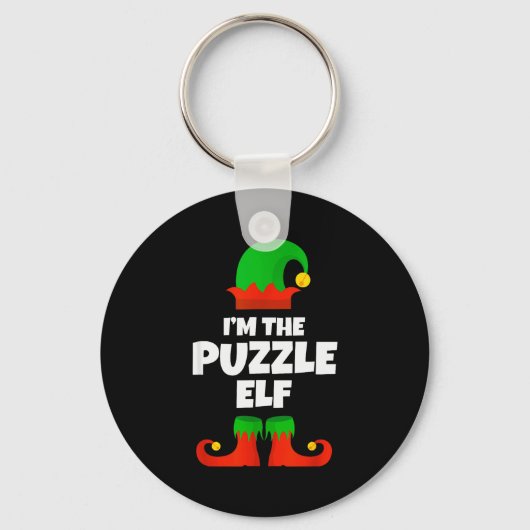 I'm The Puzzle Elf Family Pajama Christmas Funny Sleutelhanger (Voorkant)