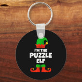 I'm The Puzzle Elf Family Pajama Christmas Funny Sleutelhanger (Voorkant)