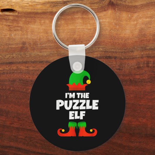 I'm The Puzzle Elf Family Pajama Christmas Funny Sleutelhanger (Voorkant)