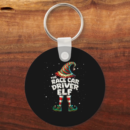 I'm The Race Car Driver Elf Family Matching Group Sleutelhanger (Voorkant)