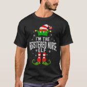 I'm The Registered Nurse Elf Christmas Family Pjs  T-shirt (Voorkant)