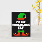 I'm The Ridiculous Elf Family Pajama Christmas Fun Kaart (Gele Bloem)