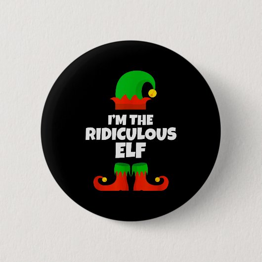 I'm The Ridiculous Elf Family Pajama Christmas Fun Ronde Button 5,7 Cm (Voorkant)