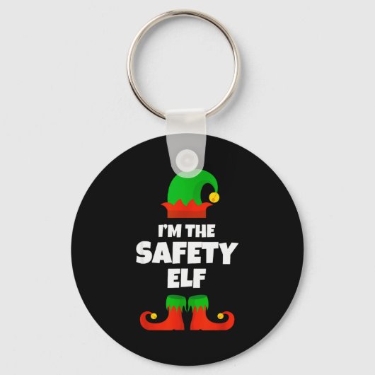 I'm The Safety Elf Family Pajama Christmas Funny  Sleutelhanger (Voorkant)