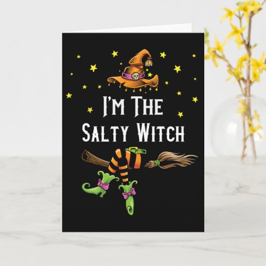 Im The Salty Witch Halloween Matching Group Costum Kaart (Gele Bloem)