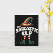 I'm The Sarcastic Elf Family Matching Group Christ Kaart (Gele Bloem)