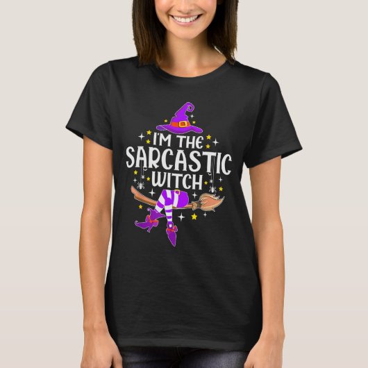I'm The Sarcastic Witch Halloween Matching Group C T-shirt (Voorkant)
