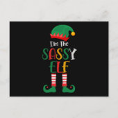 Im The Sassy Elf Matching Kerstmis 2021 Briefkaart (Voorkant)