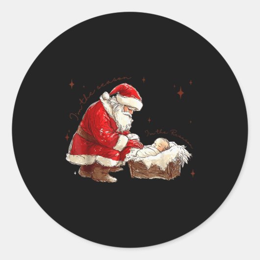 I'm The Season I'm The Reason Christian Christmas  Ronde Sticker (Voorkant)