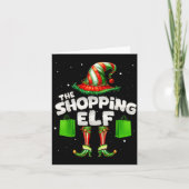 I'm The Shopng Elf Family Matching Group Christmas Kaart (Voorkant)