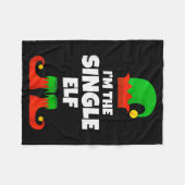 I'm The Single Elf Family Pajama Christmas Funny  Fleece Deken (Voorkant (Horizontaal))