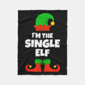 I'm The Single Elf Family Pajama Christmas Funny  Fleece Deken (Voorkant)