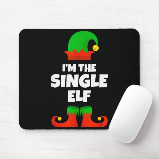 I'm The Single Elf Family Pajama Christmas Funny Muismat (Met muis)