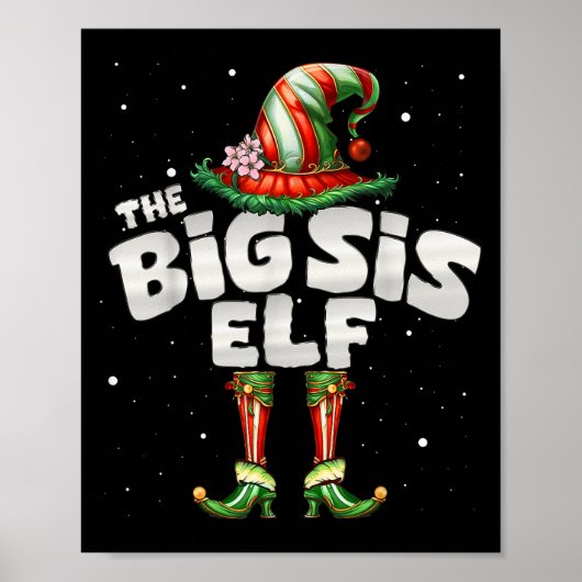 I'm The Sister Elf Family Matching Group Christmas Poster (Voorkant)
