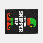 I'm The Skipper Elf Family Pajama Christmas Funny  Fleece Deken (Voorkant (Horizontaal))
