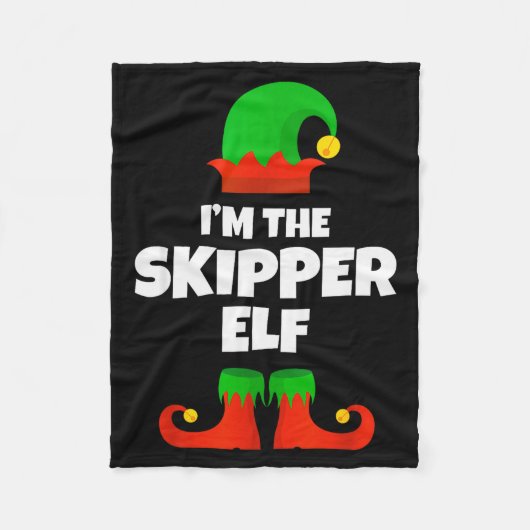 I'm The Skipper Elf Family Pajama Christmas Funny  Fleece Deken (Voorkant)