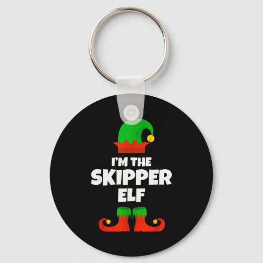 I'm The Skipper Elf Family Pajama Christmas Funny  Sleutelhanger (Voorkant)