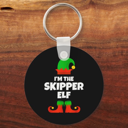 I'm The Skipper Elf Family Pajama Christmas Funny Sleutelhanger (Voorkant)