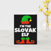 I'm The Slovak Elf Family Pajama Christmas Funny S Kaart (Gele Bloem)