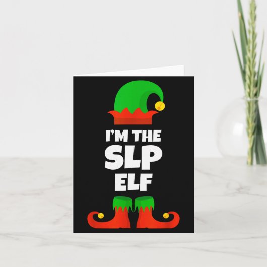 I'm The Slp Elf Family Pajama Christmas Speech Lan Kaart (Voorkant)