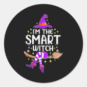 I'm The Smart Witch Halloween Matching Group Costu Ronde Sticker (Voorkant)