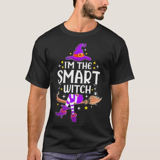 I'm The Smart Witch Halloween Matching Group Costu T-shirt (Voorkant)