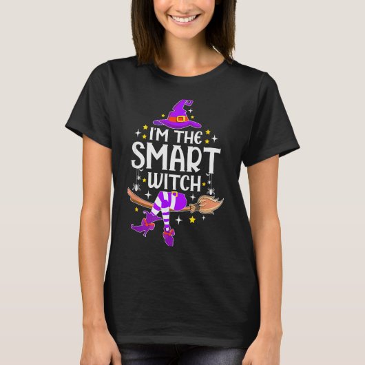 I'm The Smart Witch Halloween Matching Group Costu T-shirt (Voorkant)