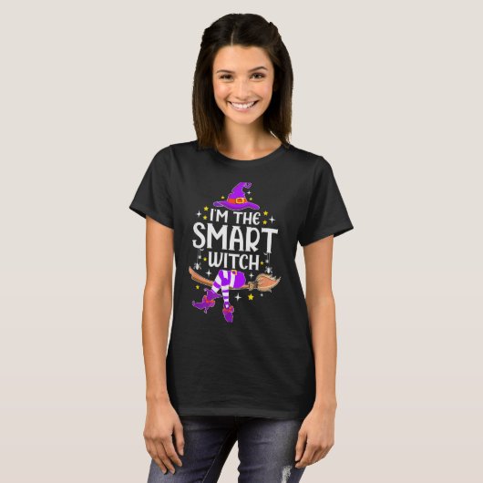 I'm The Smart Witch Halloween Matching Group Costu T-shirt (Voorkant volledig)