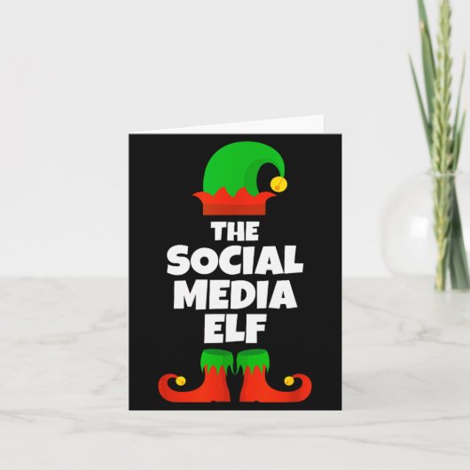 I'm The Social Media Elf Family Pajama Christmas F Kaart (Voorkant)