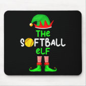 I'm The Softball Elf Christmas Family Matching Paj Muismat (Voorkant)