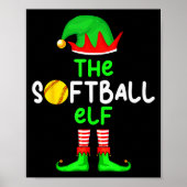 I'm The Softball Elf Christmas Family Matching Paj Poster (Voorkant)