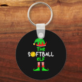 I'm The Softball Elf Christmas Family Matching Paj Sleutelhanger (Voorkant)