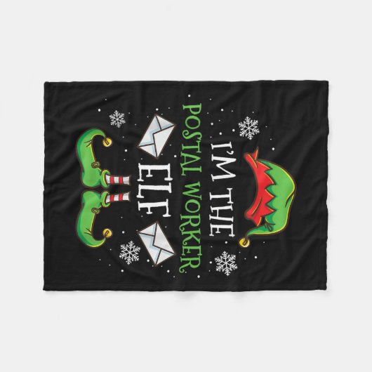 Im The Stal Worker Elf Christmas  Fleece Deken (Voorkant (Horizontaal))