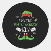 Im The Stal Worker Elf Christmas  Ronde Sticker (Voorkant)