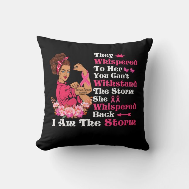 I'm The Storm Strong Women Breast Cancer Warrior Kussen (Voorkant)