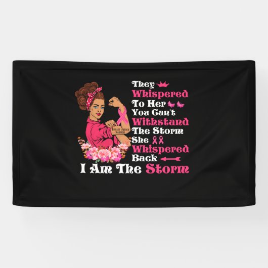I'm The Storm Strong Women Breast Cancer Warrior Spandoek (Horizontaal)