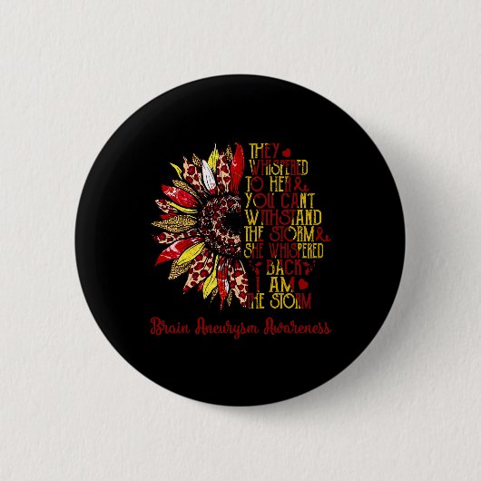 I'm The Storm Sunflower Leopard Brain Aneurysm War Ronde Button 5,7 Cm (Voorkant)