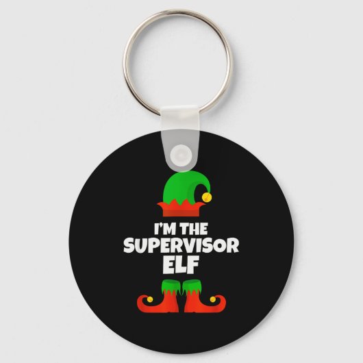 I'm The Supervisor Elf Family Pajama Christmas Fun Sleutelhanger (Voorkant)