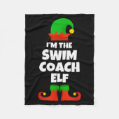 I'm The Swim Coach Elf Family Pajama Christmas Fun Fleece Deken (Voorkant)