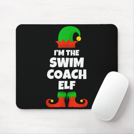 I'm The Swim Coach Elf Family Pajama Christmas Fun Muismat (Met muis)