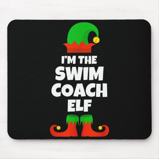 I'm The Swim Coach Elf Family Pajama Christmas Fun Muismat (Voorkant)