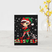 Im The Sy Elf Cute Snowflake Christmas Xmas Girl W Kaart (Gele Bloem)