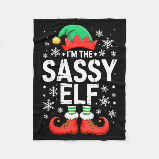 I'm The Sy Elf Shirt Family Matching Christmas Cos Fleece Deken (Voorkant)