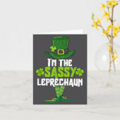 I'm The Sy Leprechaun Matching St Patrick's Day Co Kaart (Gele Bloem)