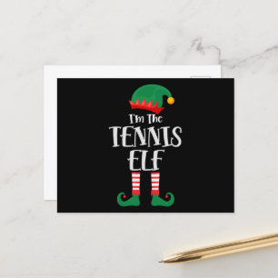 Im The Tennis Elf Matching Kerstmis Briefkaart