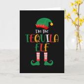 Im The Tequila Elf Matching Christmas Kaart (Gele Bloem)