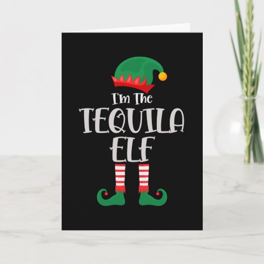 Im The Tequila Elf Matching Kerstmis Kaart (Voorkant)